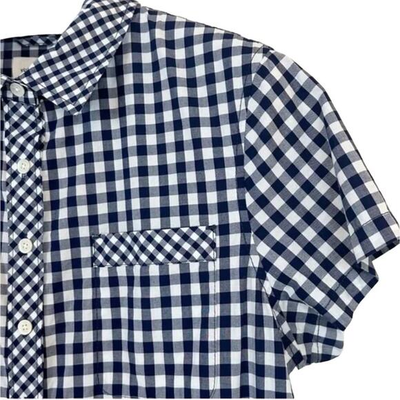 Vineyard Vines Gingham Contrasting Placket Shirt Dress Women's Size 6 Pockets Ex - Picture 10 of 12